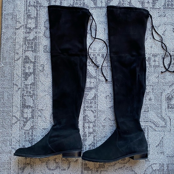 STUART WEITZMAN LOWLAND BLACK SUEDE BOOT 6.5 - Picture 5 of 11